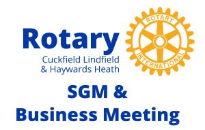 ROTARY MEETING AT THE BENT ARMS